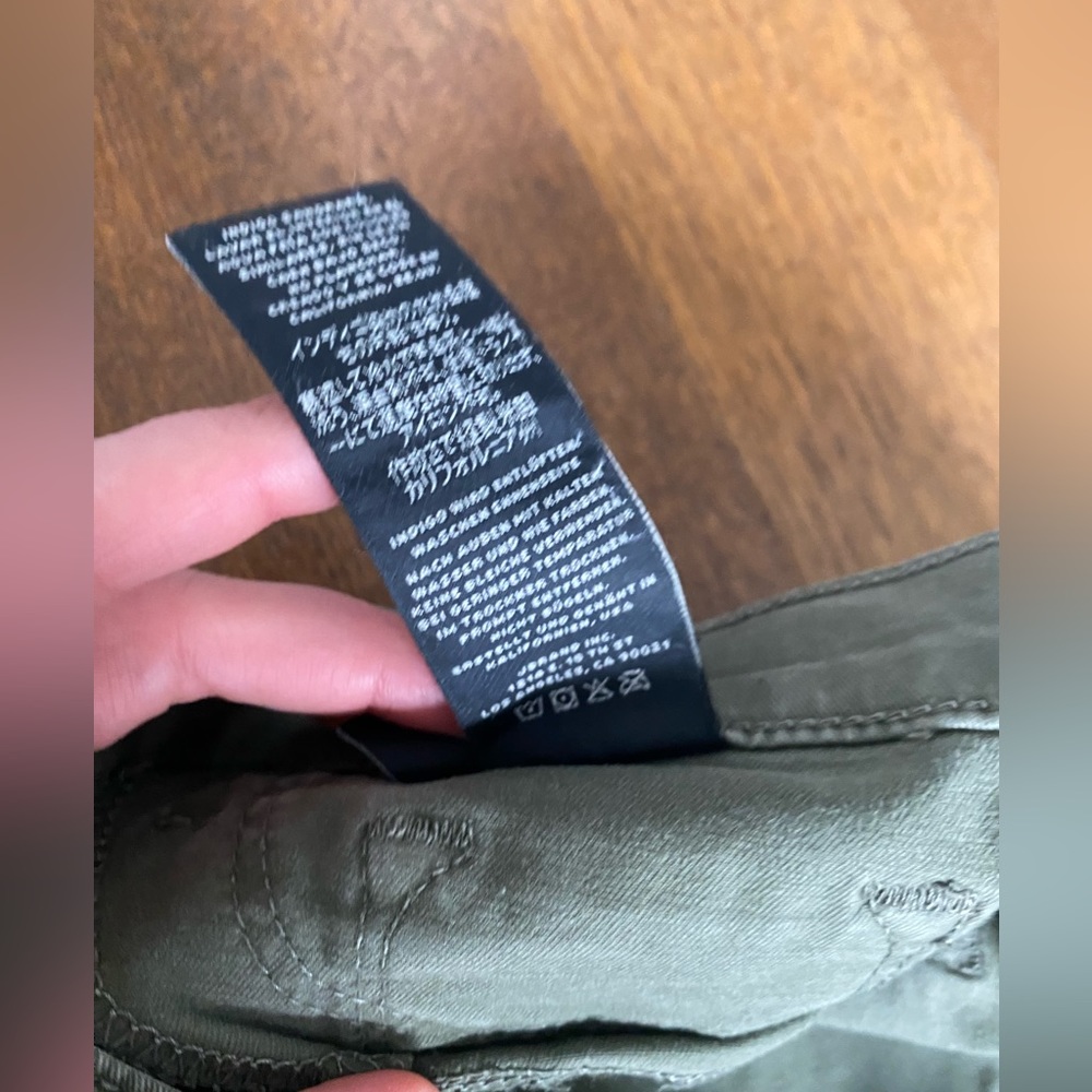 J BRAND | Green Jungle Mid Rise Distressed Skinny Jeans - Size 29 - Picture 7 of 7